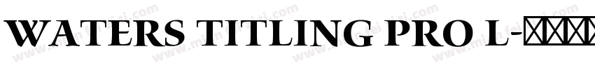 Waters Titling Pro L字体转换